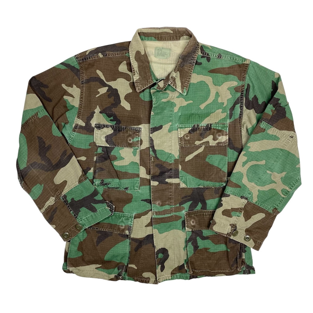 1980s US Army Woodland Camo Jacket - Small