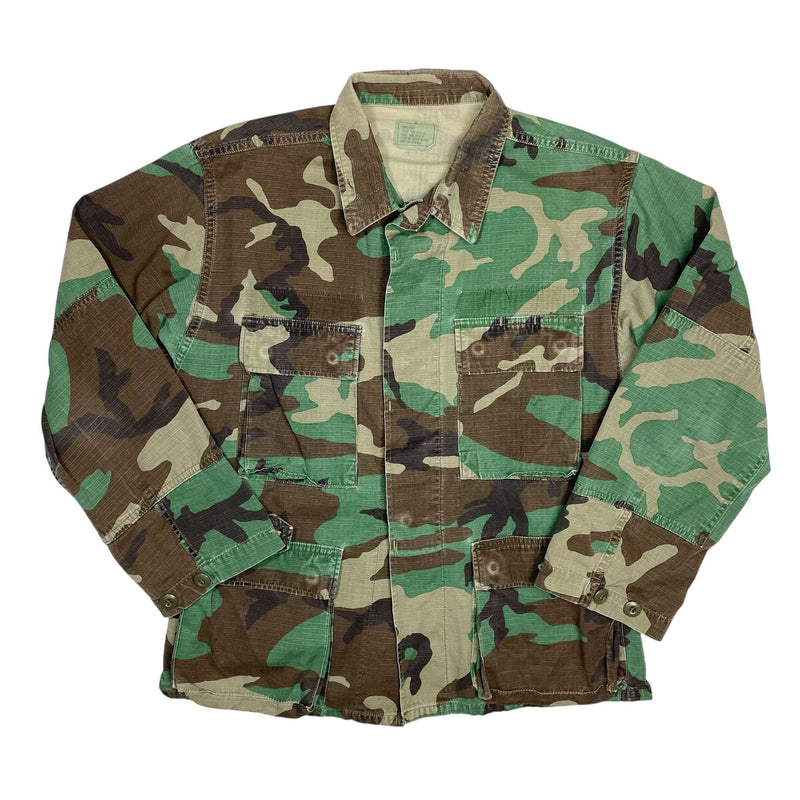 1980s US Army Woodland Camo Jacket - Small