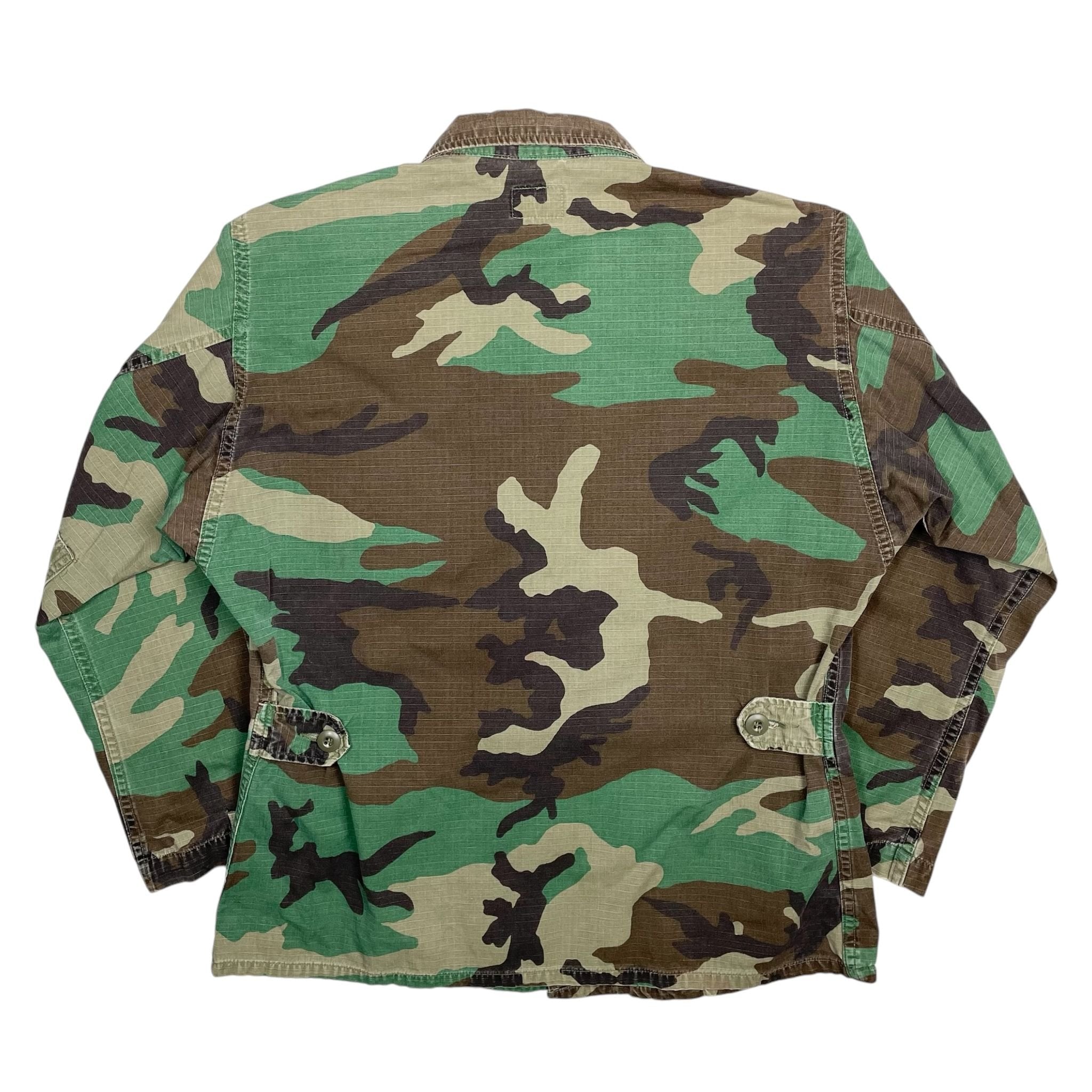1980s US Army Woodland Camo Jacket - Small