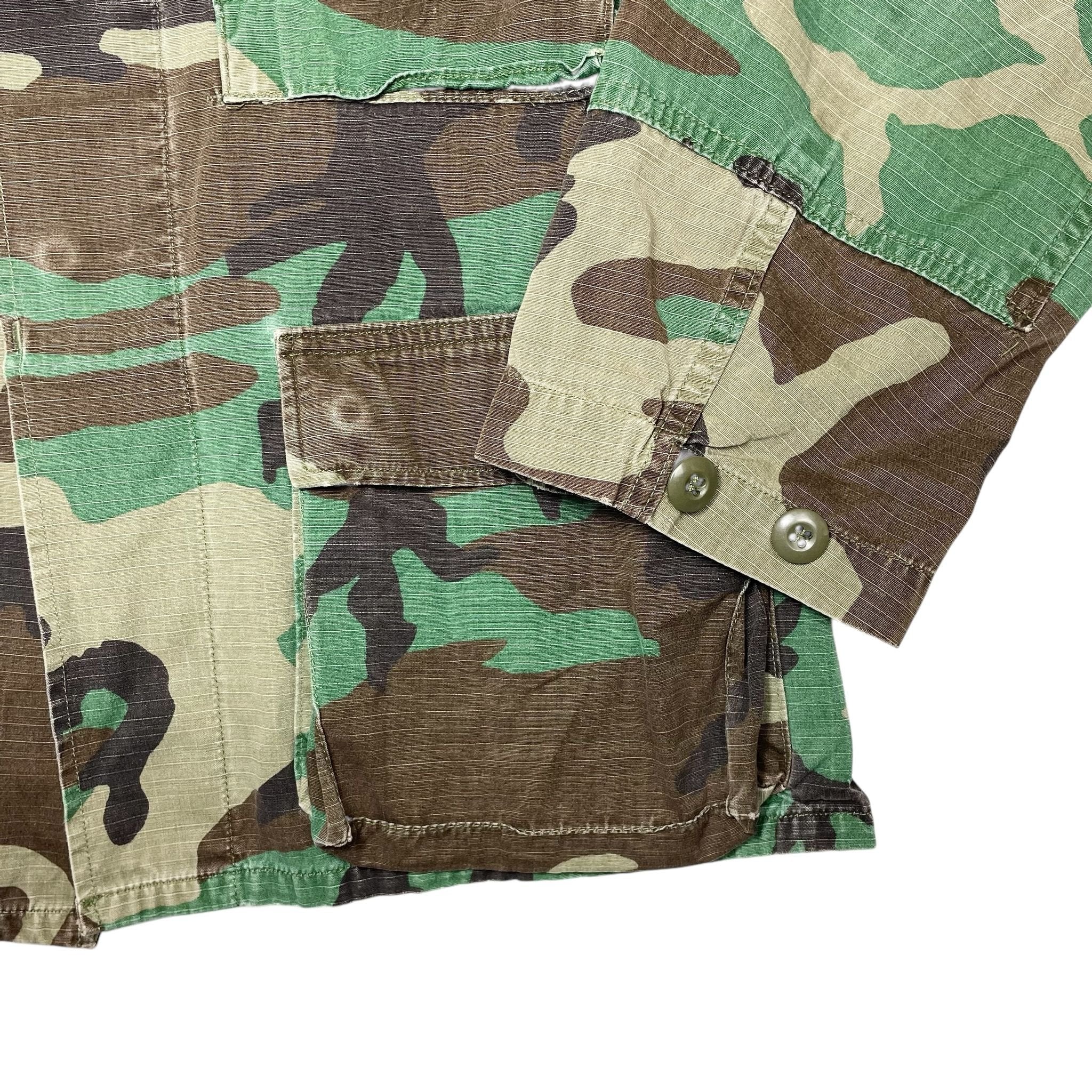 1980s US Army Woodland Camo Jacket - Small