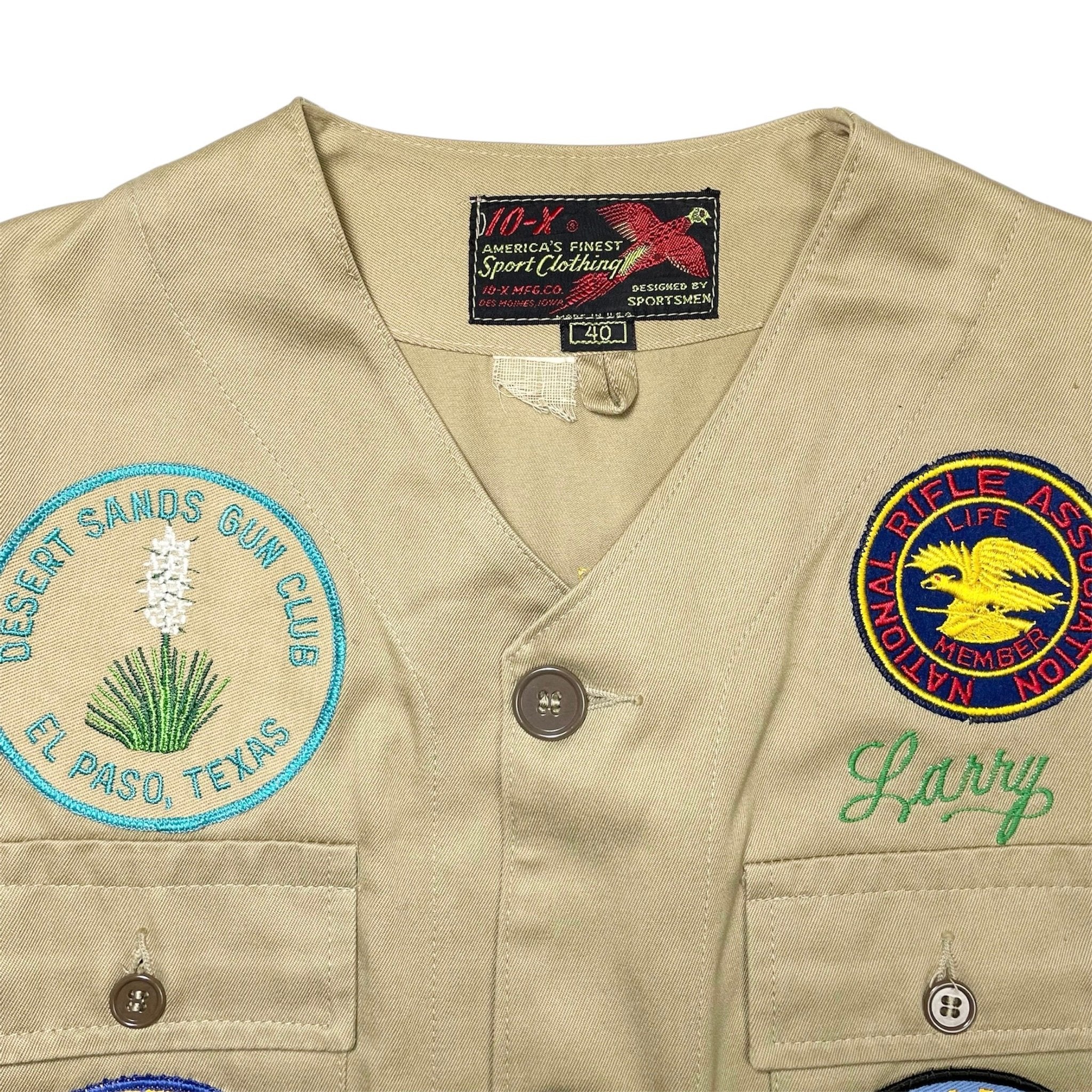 1960s 10-X Sport Clothing Gun Club Patch Jacket - Medium