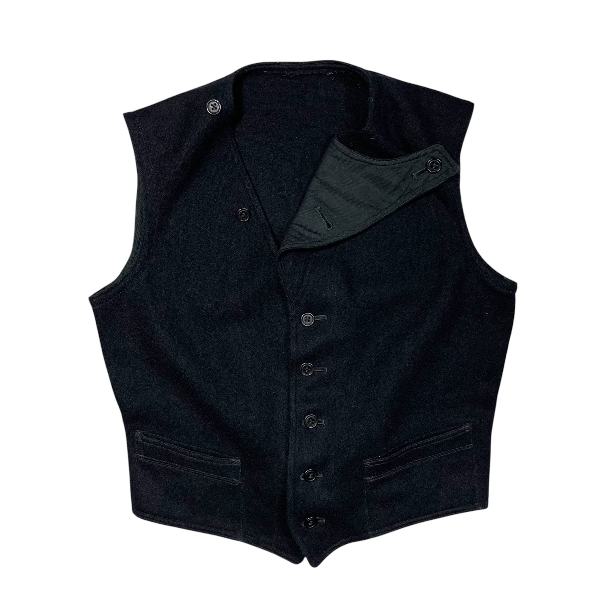 1940s Swedish Navy Wool Vest - Small