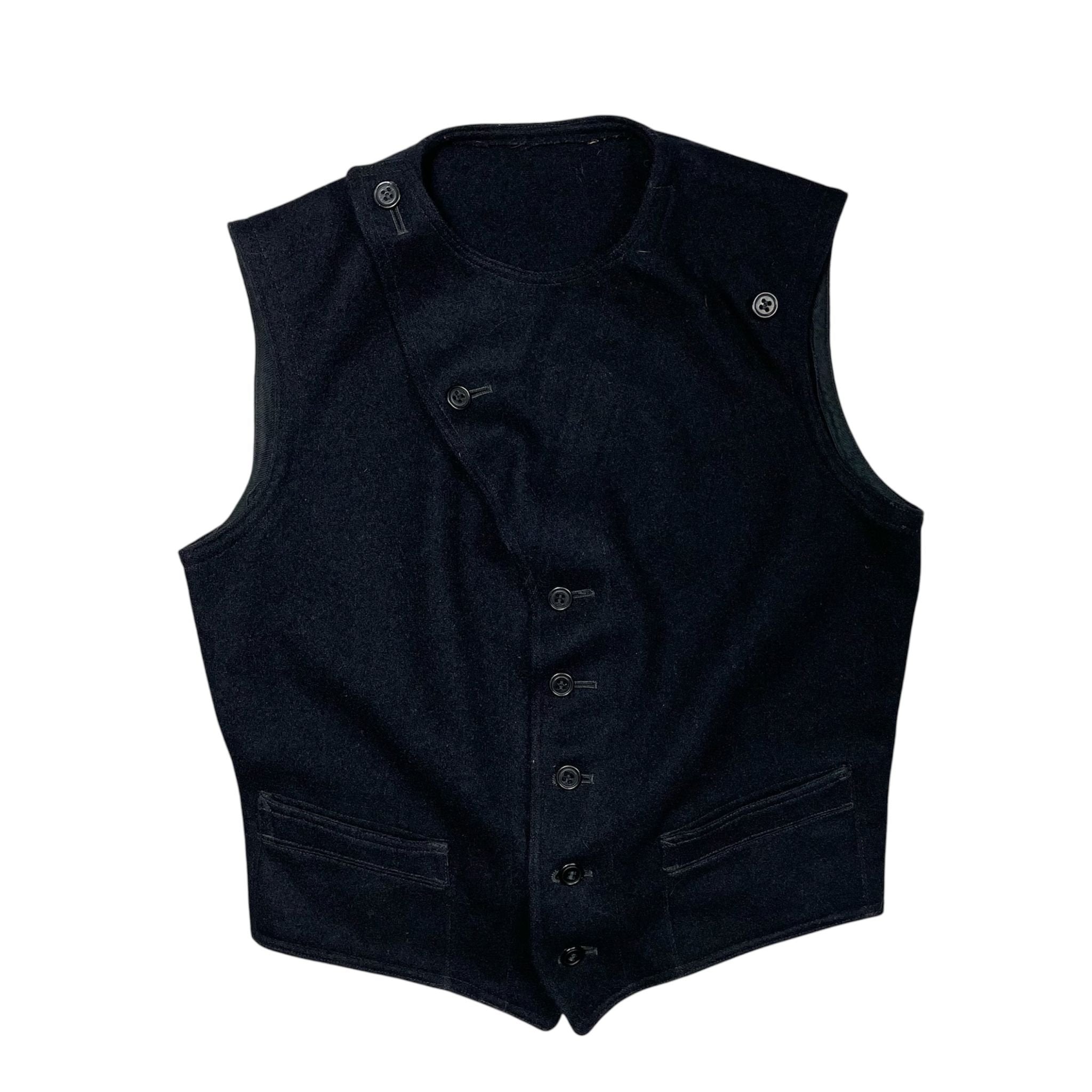 1940s Swedish Navy Wool Vest - Small