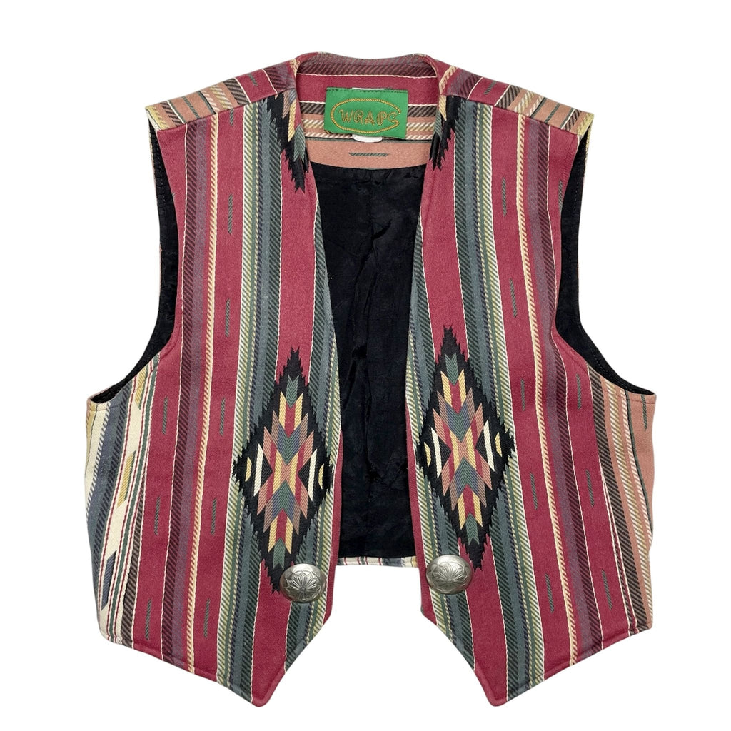 1980s Aztec Western Wool Vest - XS/S