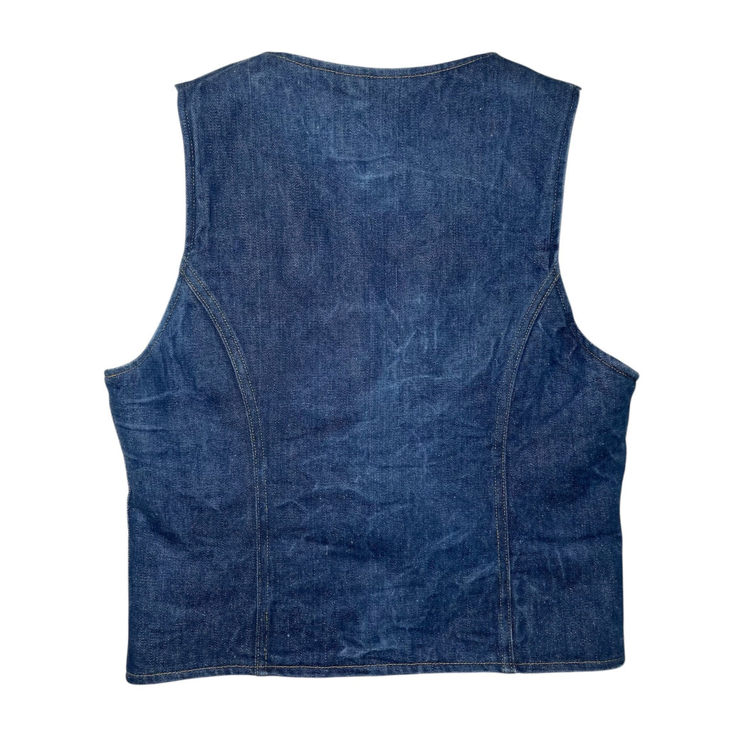 1970s Montgomery Ward Sherpa Denim Vest - Small