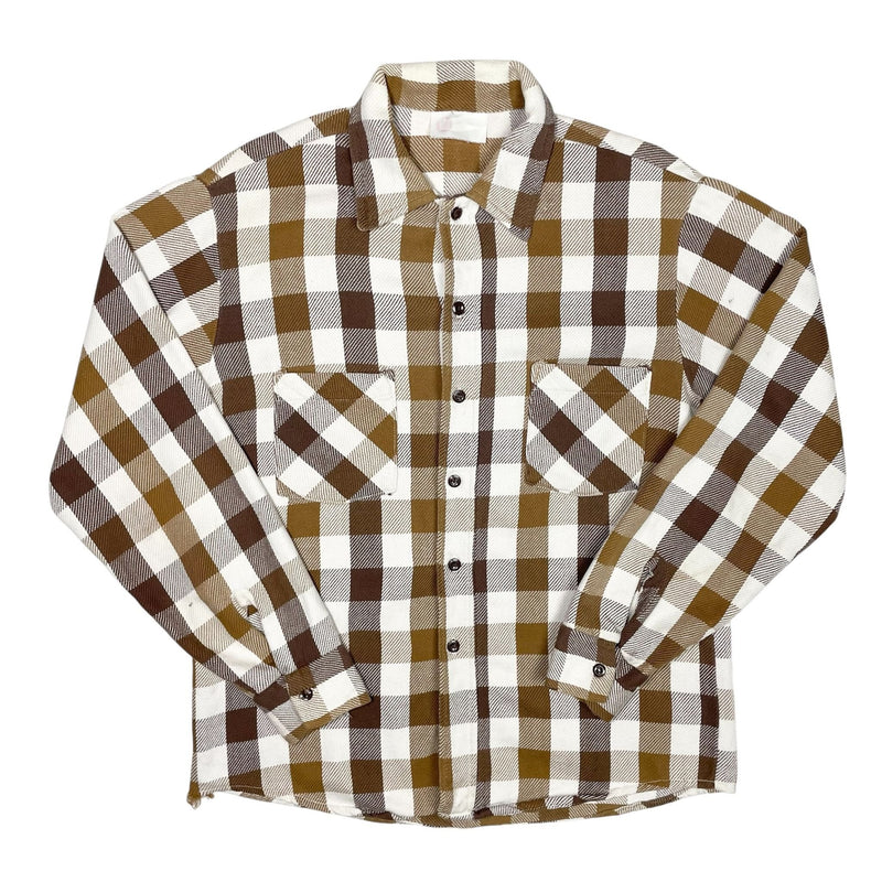 1970s Boxy Flannel Shirt - Medium