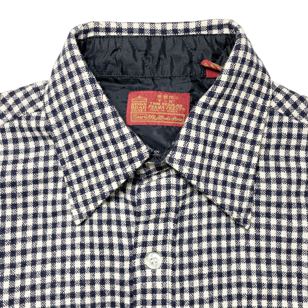 1970s Sears Check Flannel Shirt - Medium