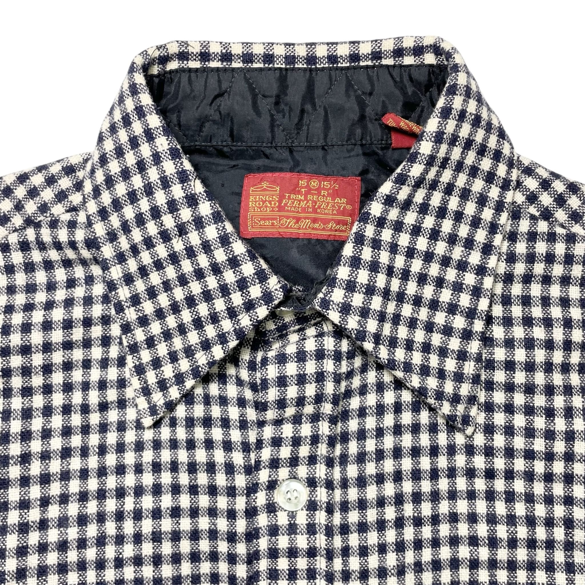1970s Sears Check Flannel Shirt - Medium