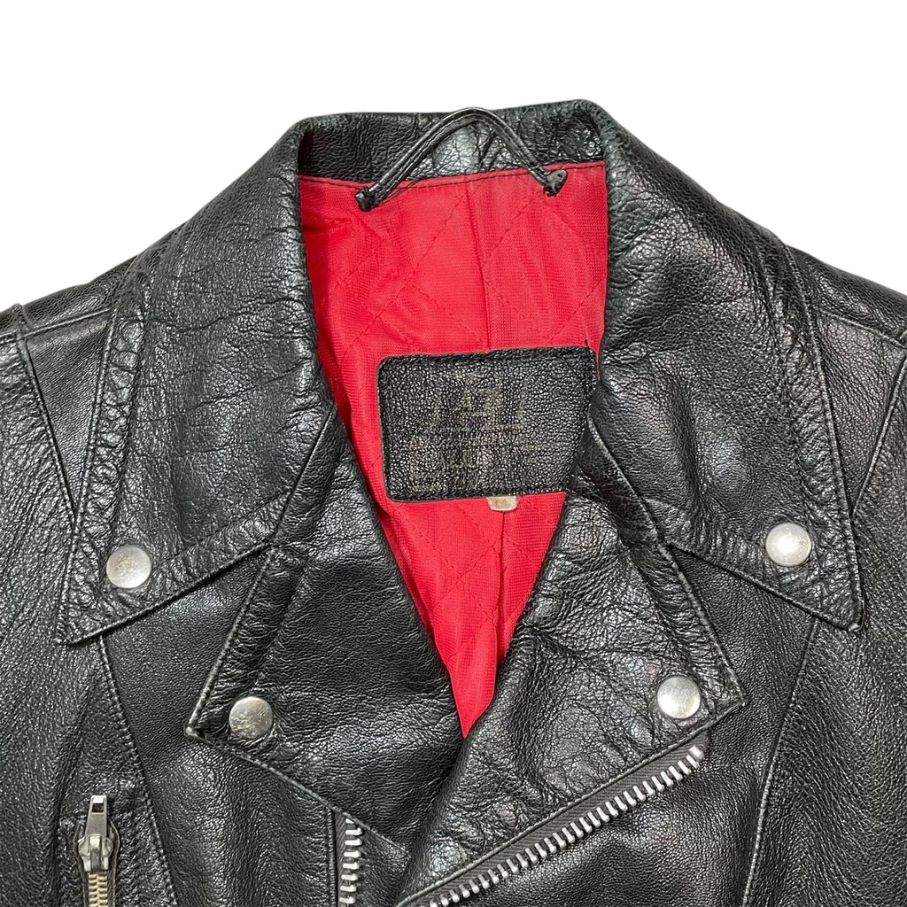 1970s Swedish Biker Leather Jacket - S/M