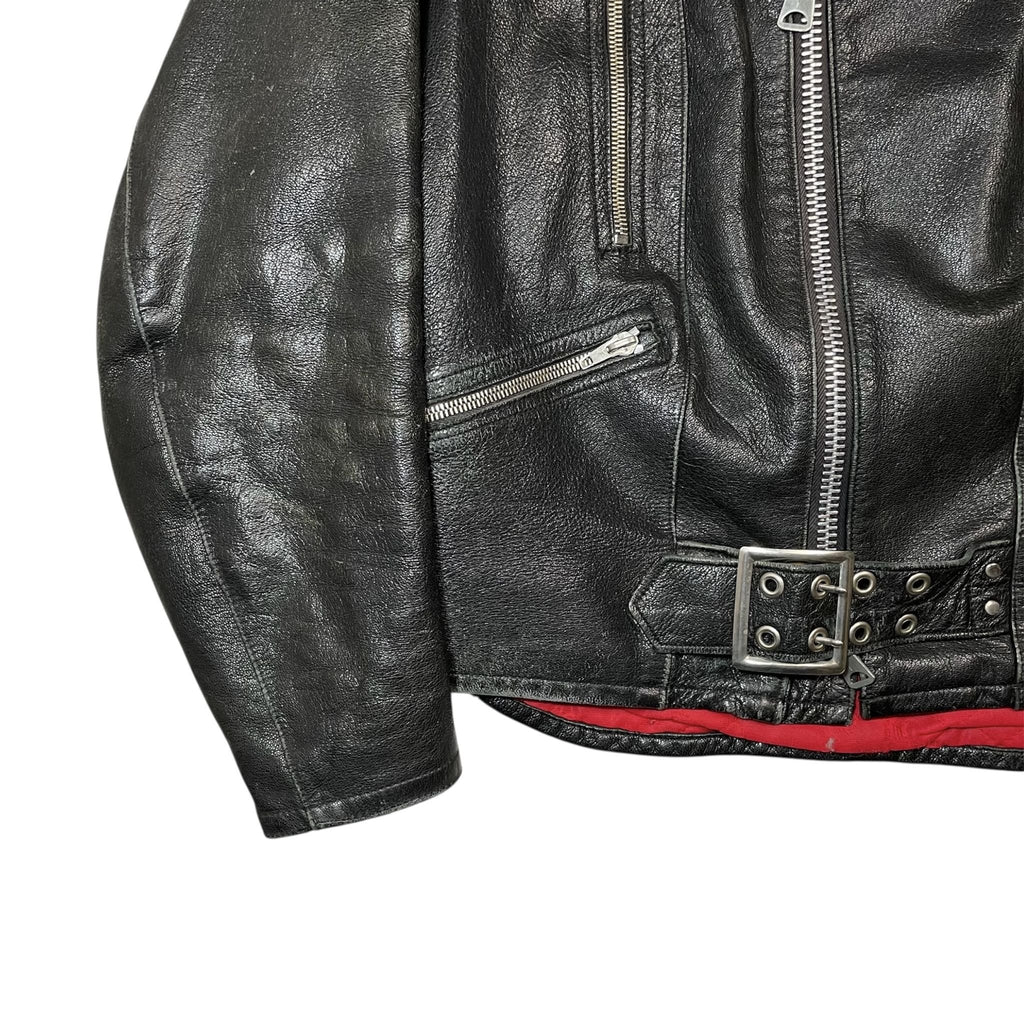 1970s Swedish Biker Leather Jacket - S/M