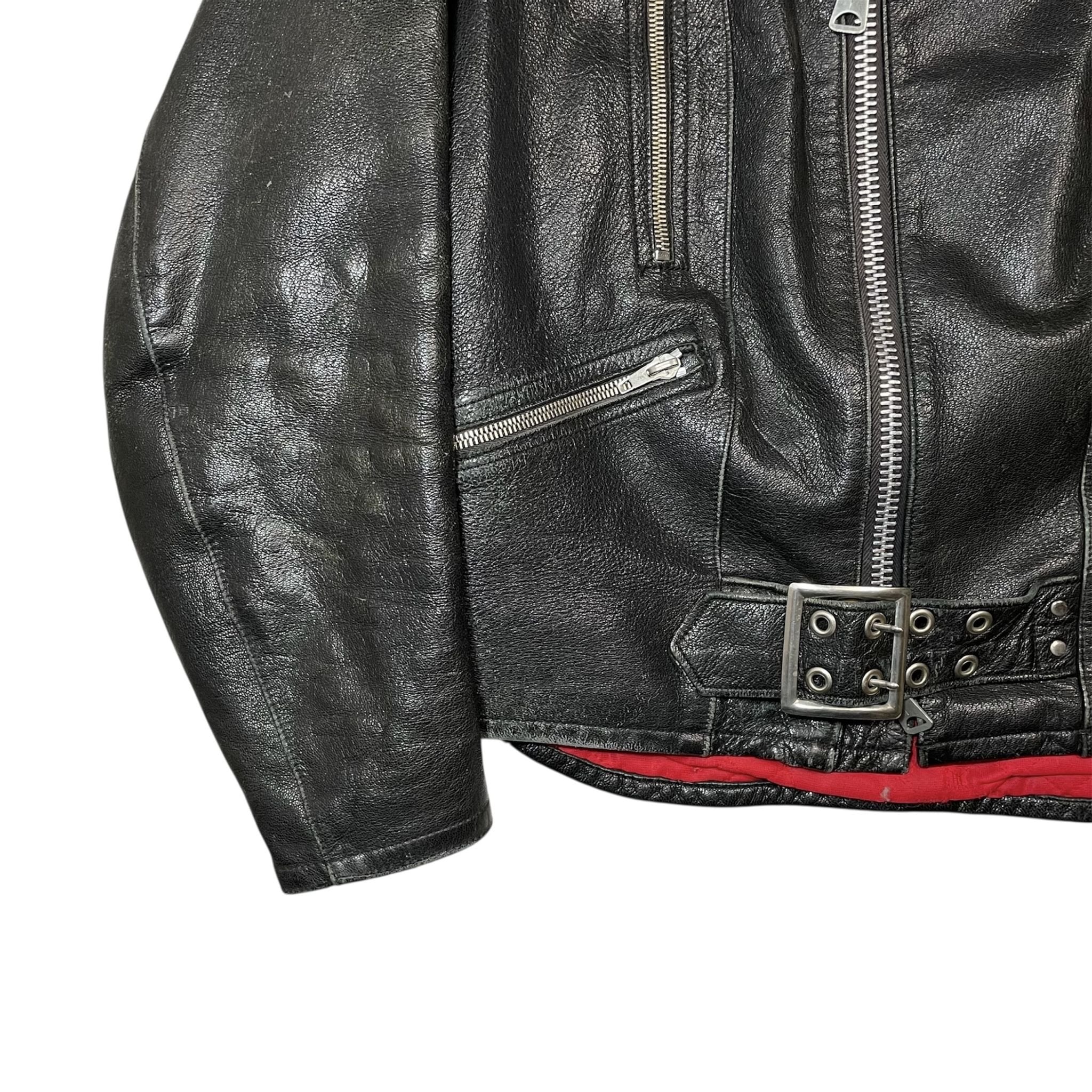 1970s Swedish Biker Leather Jacket - S/M