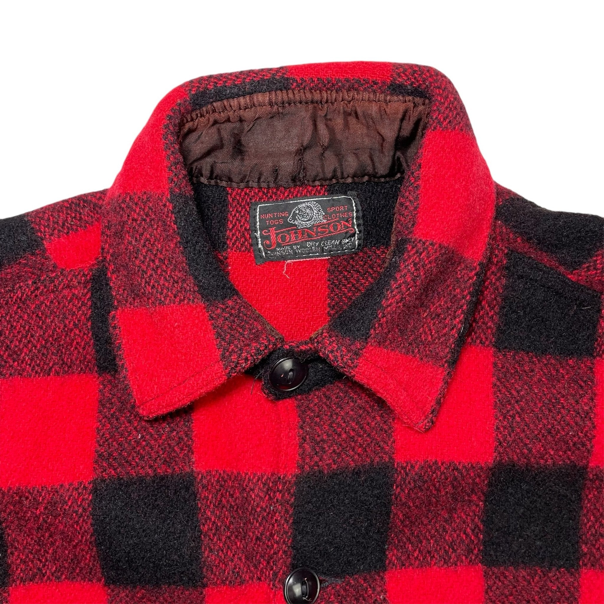 1950s Johnson Check Flannel Shirt - Medium