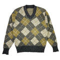 1950s Mohair Argyle Knit Sweater - Medium