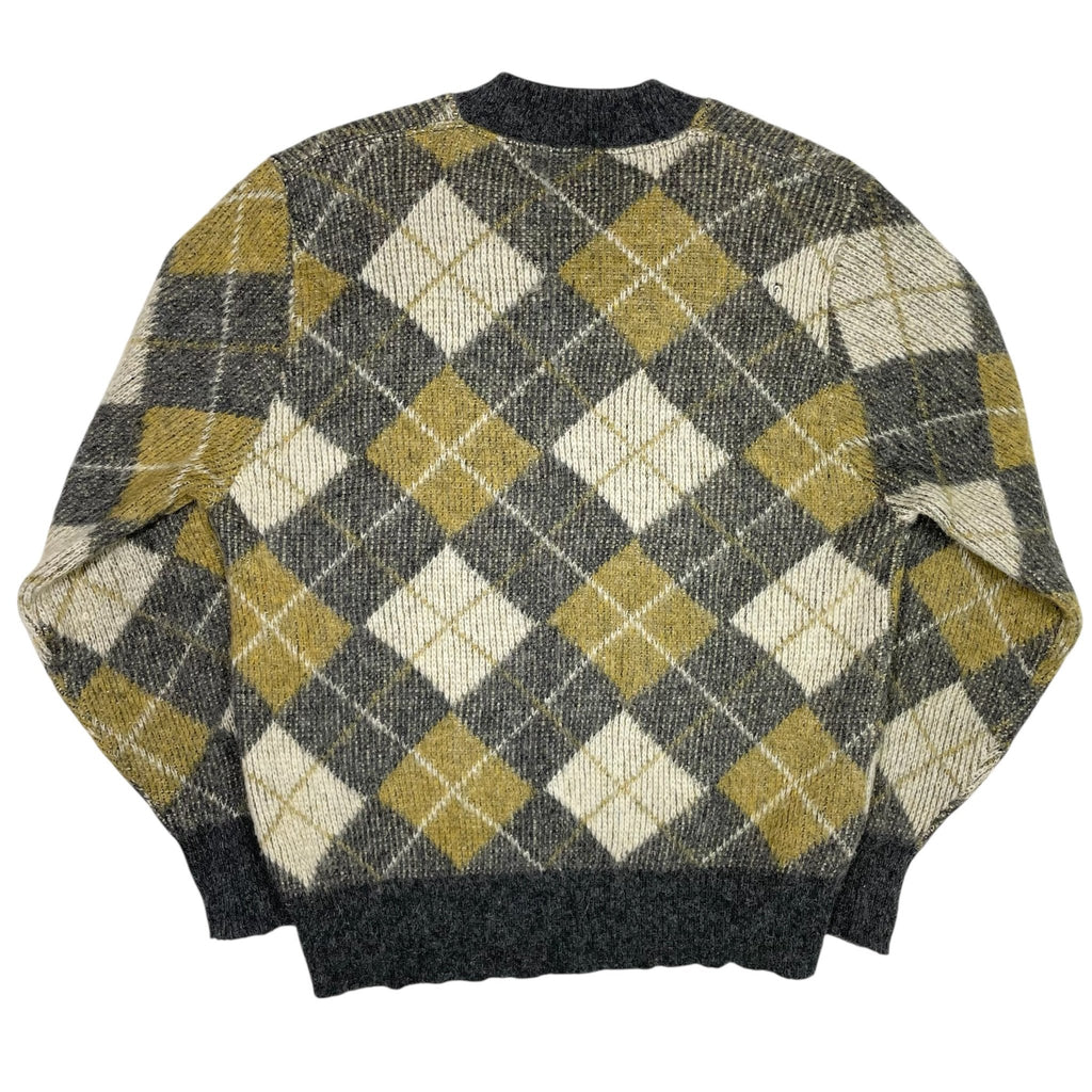 1950s Mohair Argyle Knit Sweater - Medium