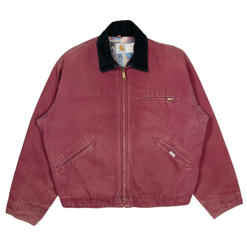 1990s Carhartt Detroit Faded Redwood Jacket - M/L