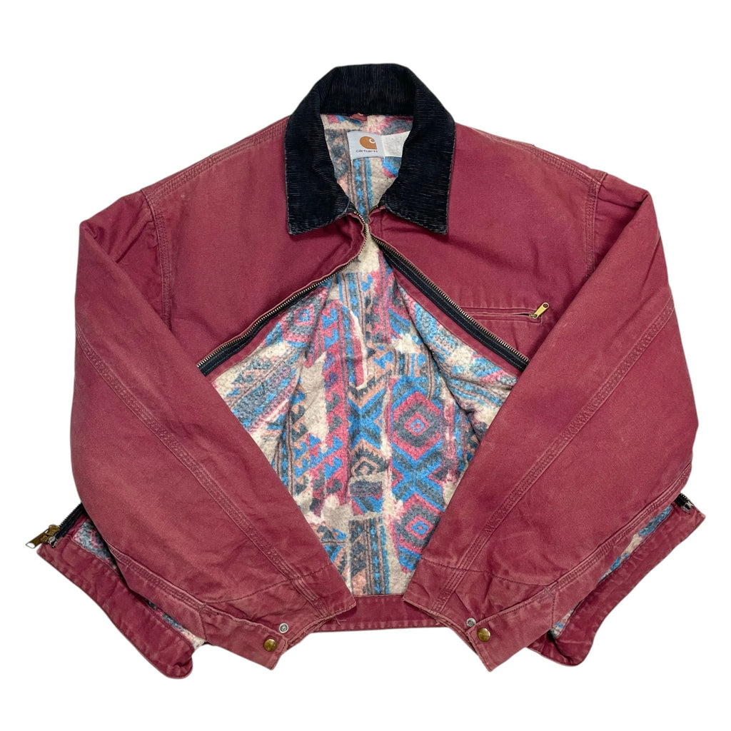 1990s Carhartt Detroit Faded Redwood Jacket - M/L