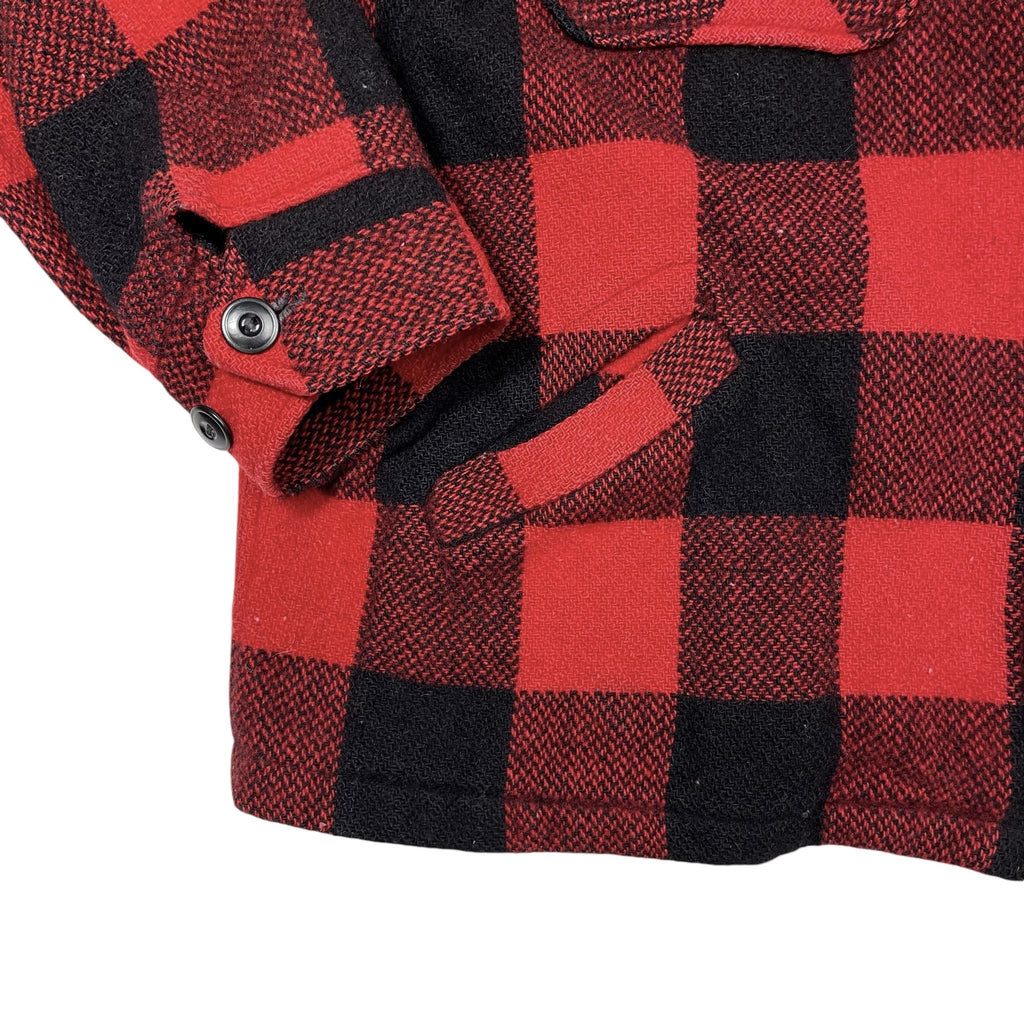 1950s Five Brother Wool Check Zip Jacket - Large