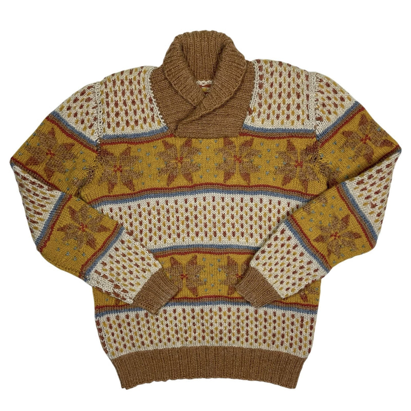 1950s Shawl Collar Knit Sweater - Medium