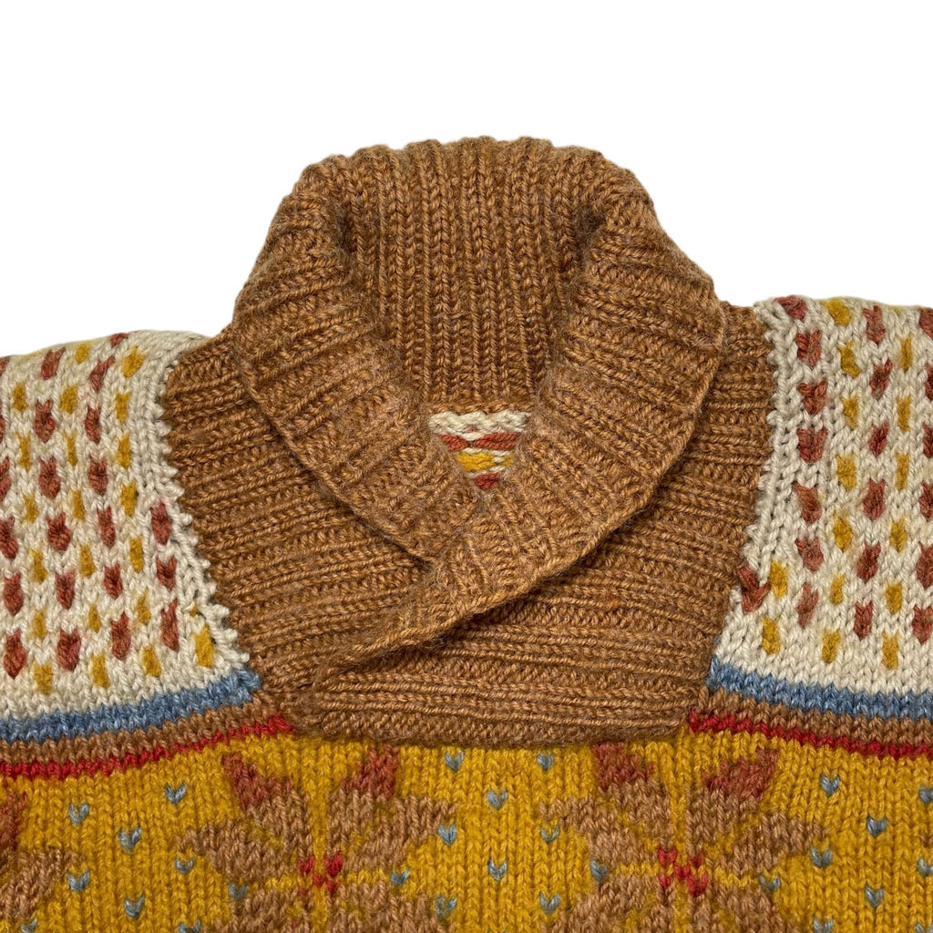 1950s Shawl Collar Knit Sweater - Medium