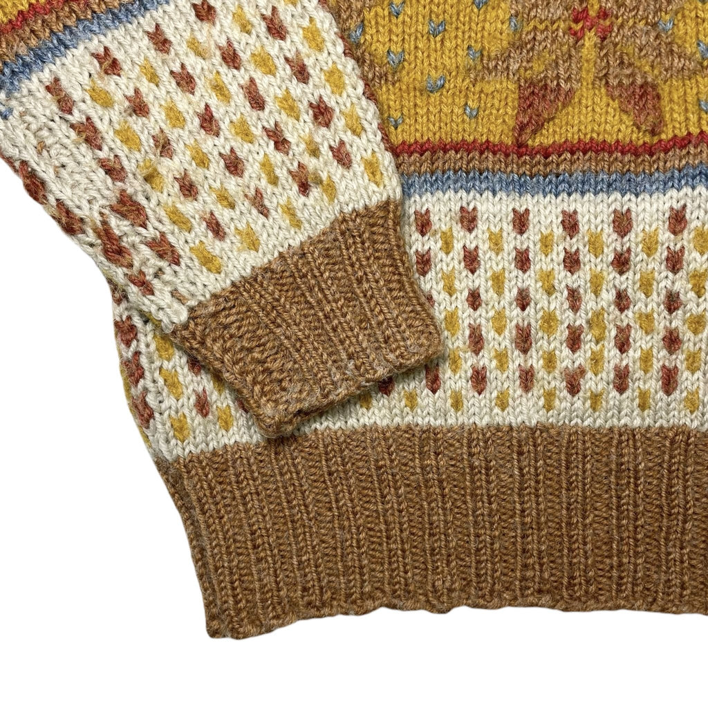 1950s Shawl Collar Knit Sweater - Medium