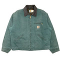 1990s Carhartt Detroit Faded Hunter Green Jacket - L/XL