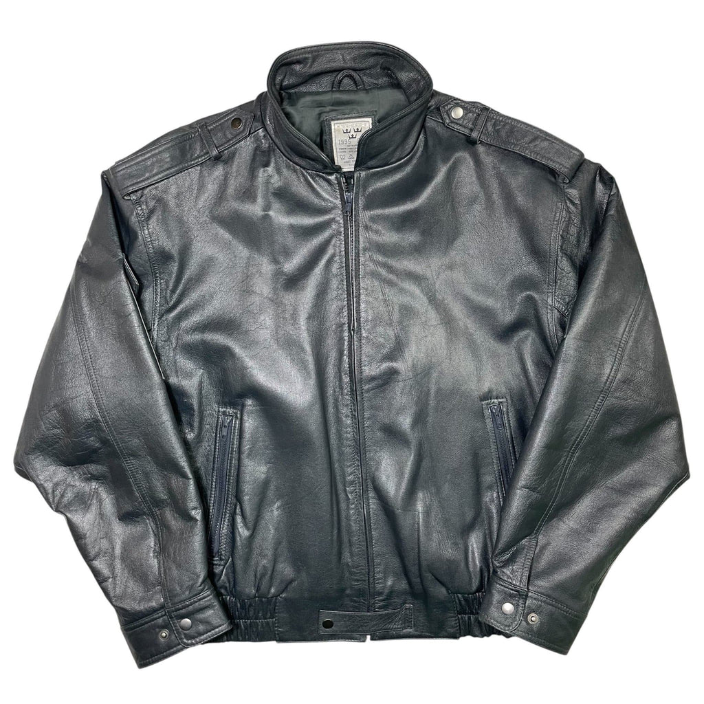 1990s Swedish Airforce M/90 Leather Flight Jacket - XL