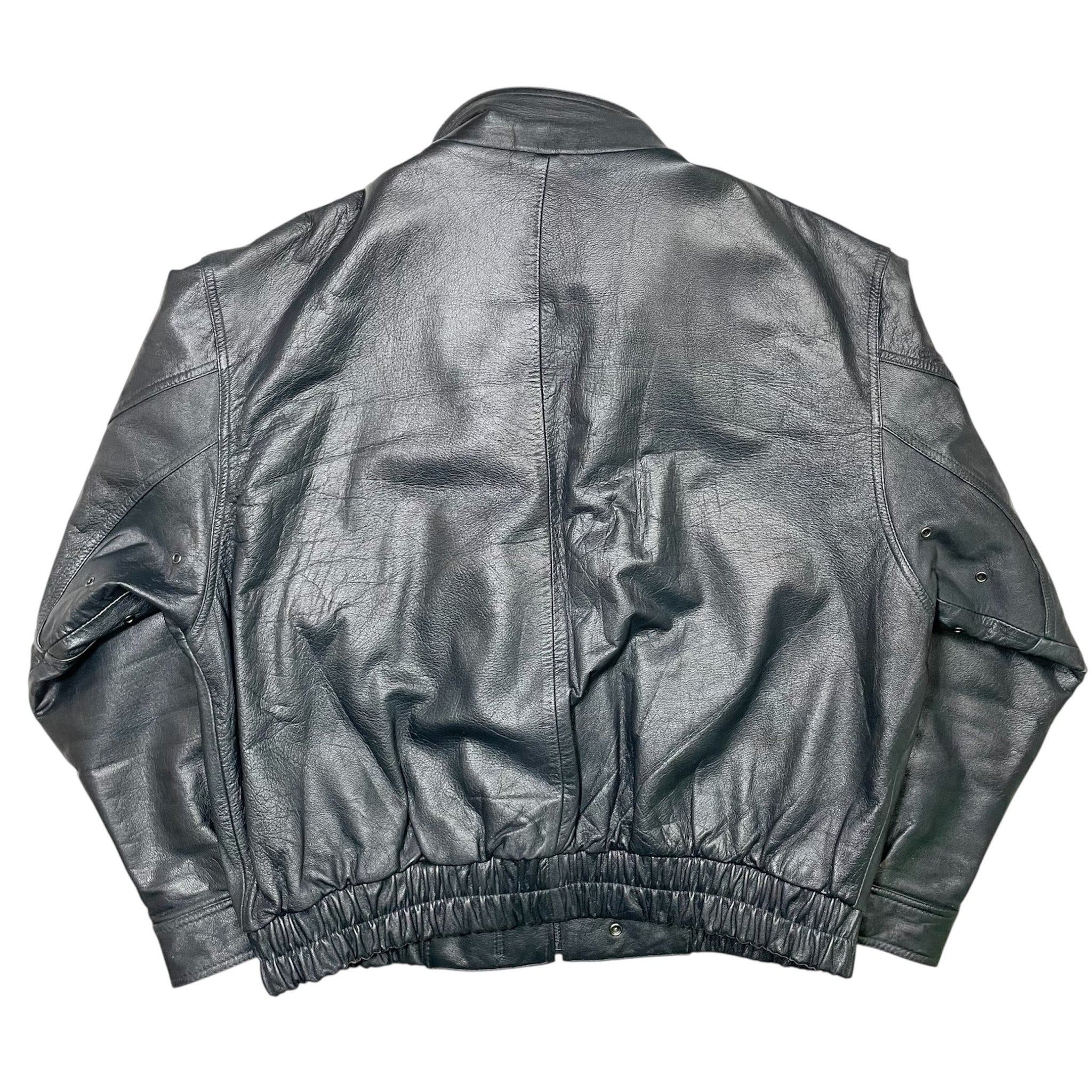 1990s Swedish Airforce M/90 Leather Flight Jacket - XL