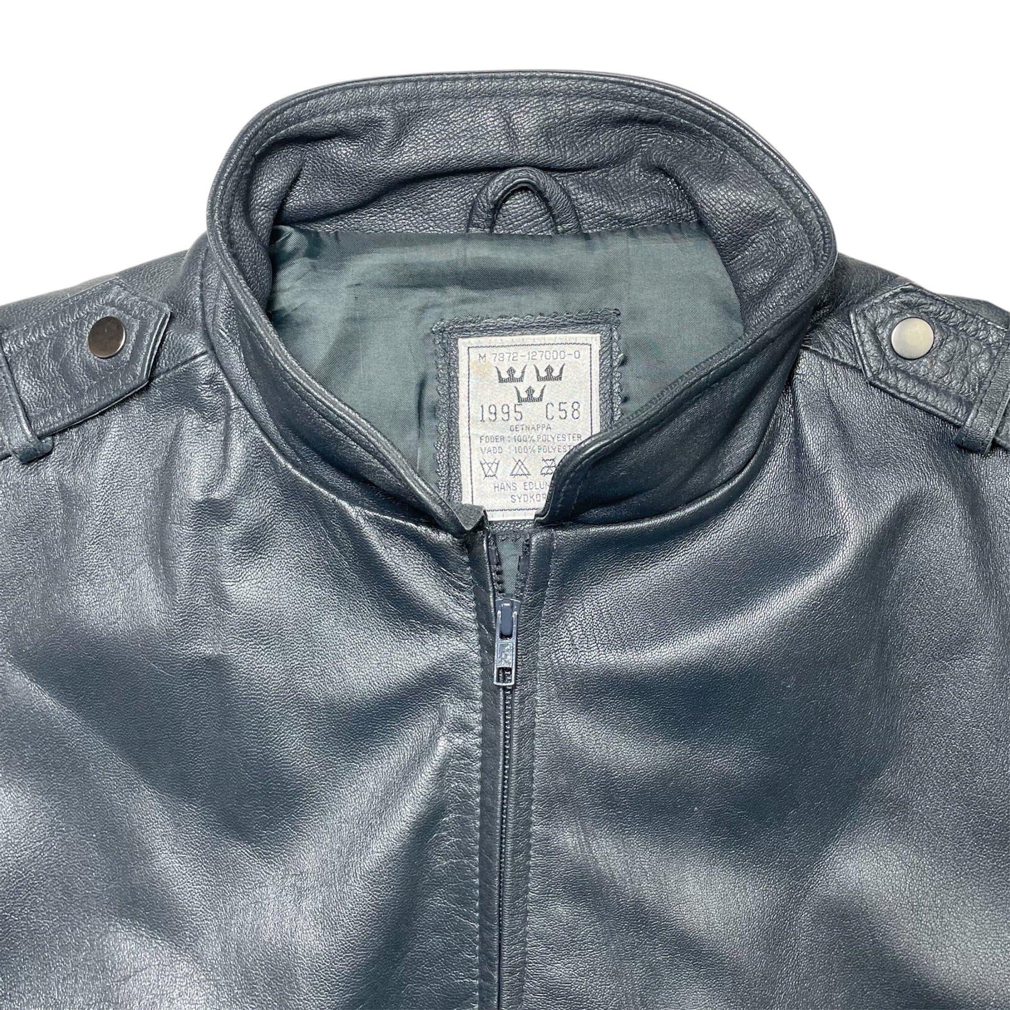 1990s Swedish Airforce M/90 Leather Flight Jacket - XL
