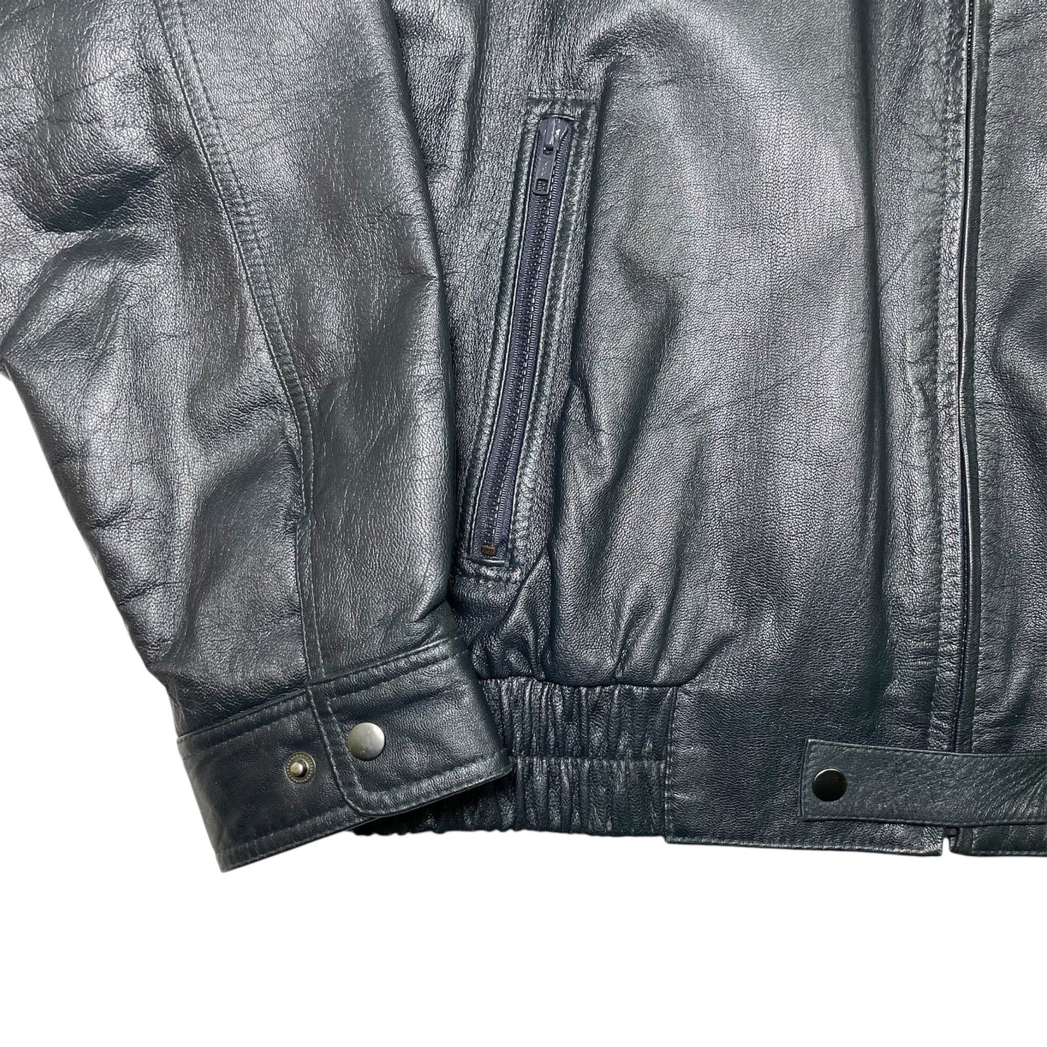 1990s Swedish Airforce M/90 Leather Flight Jacket - XL