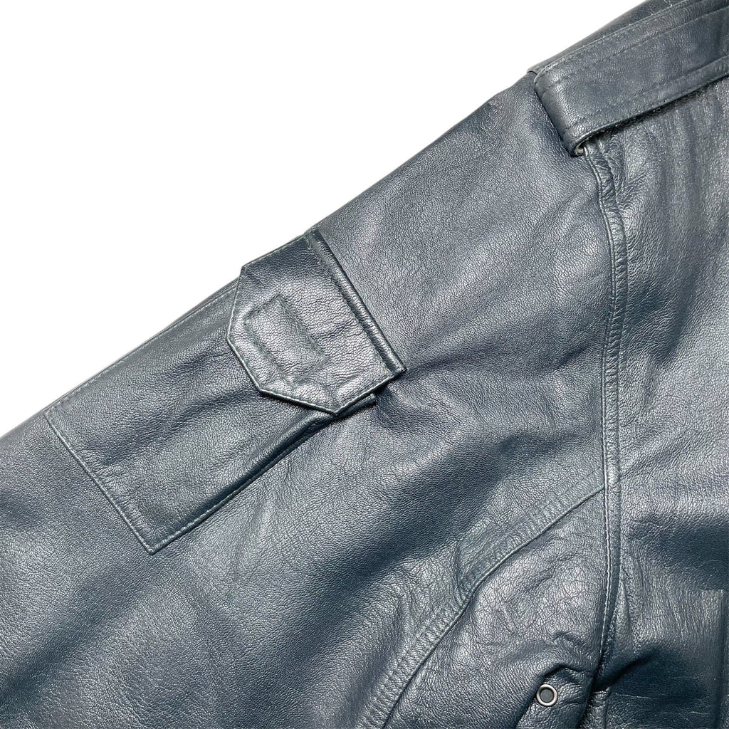 1990s Swedish Airforce M/90 Leather Flight Jacket - XL