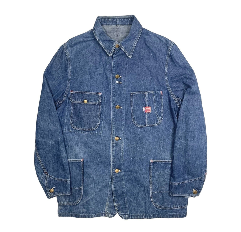 1940s Workmaster Denim Chore Coat - Large