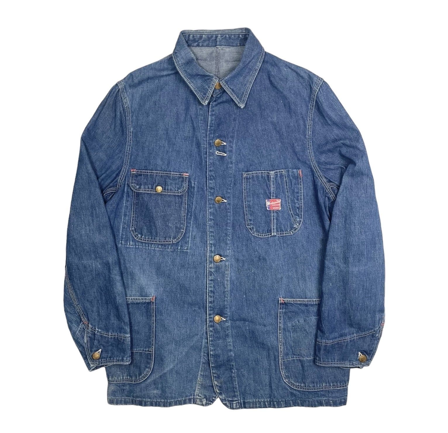 1940s Workmaster Denim Chore Coat - Large