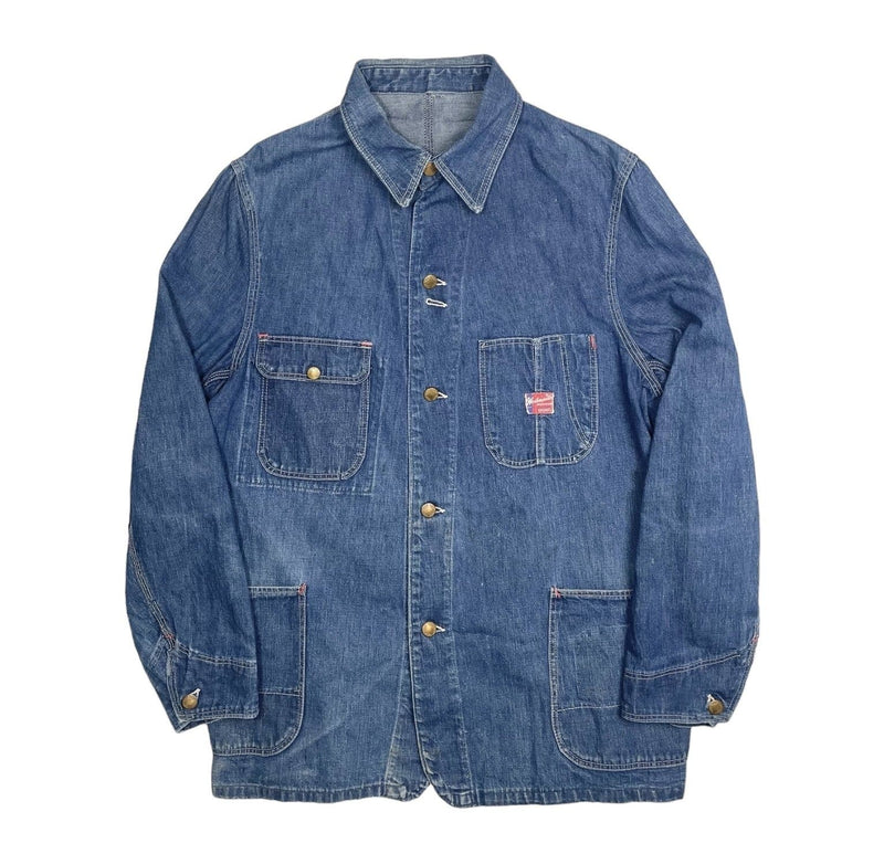 1940s Workmaster Denim Chore Coat - Large
