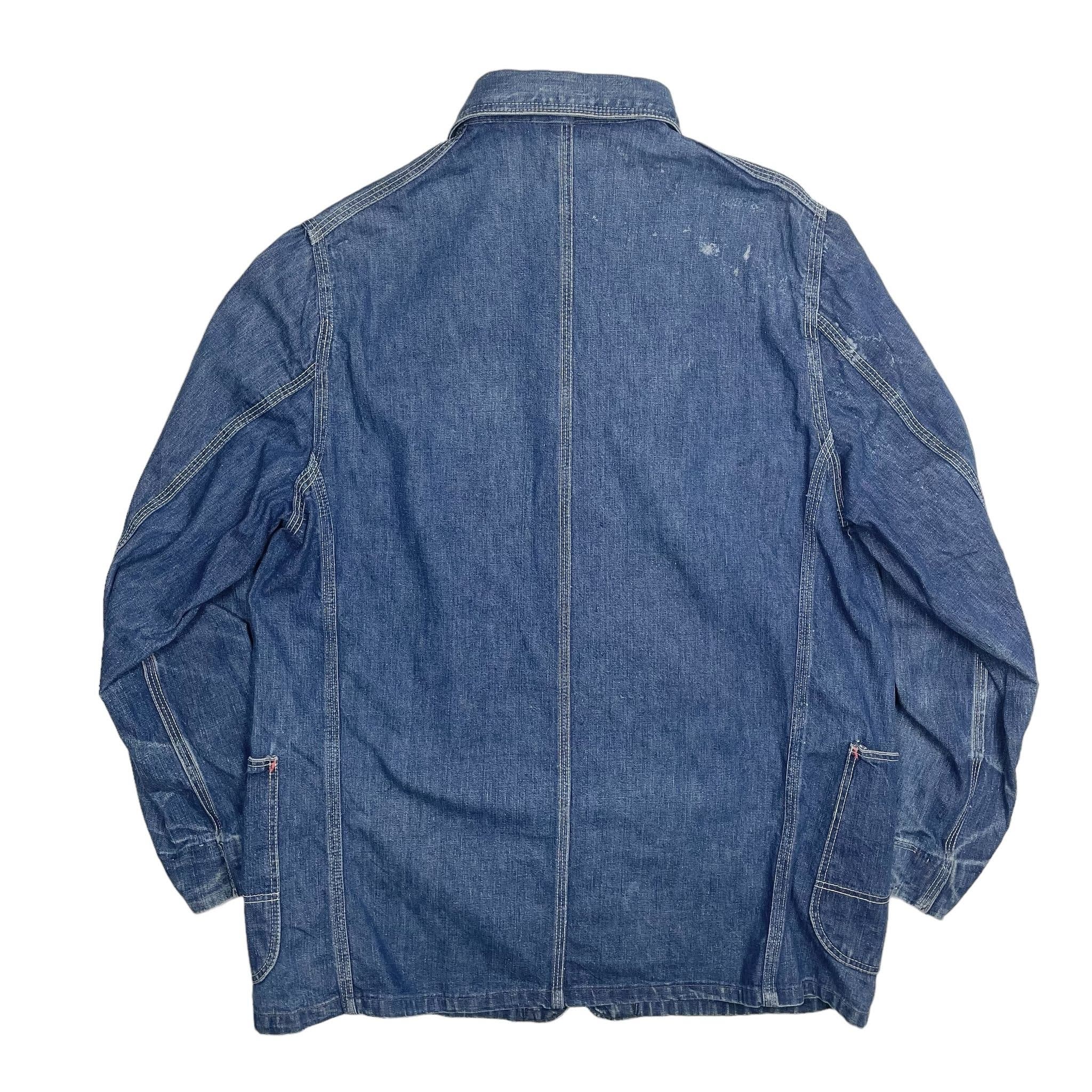 1940s Workmaster Denim Chore Coat - Large