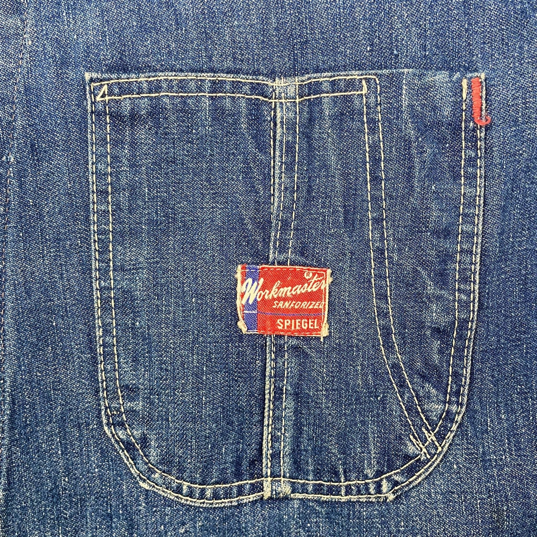 1940s Workmaster Denim Chore Coat - Large