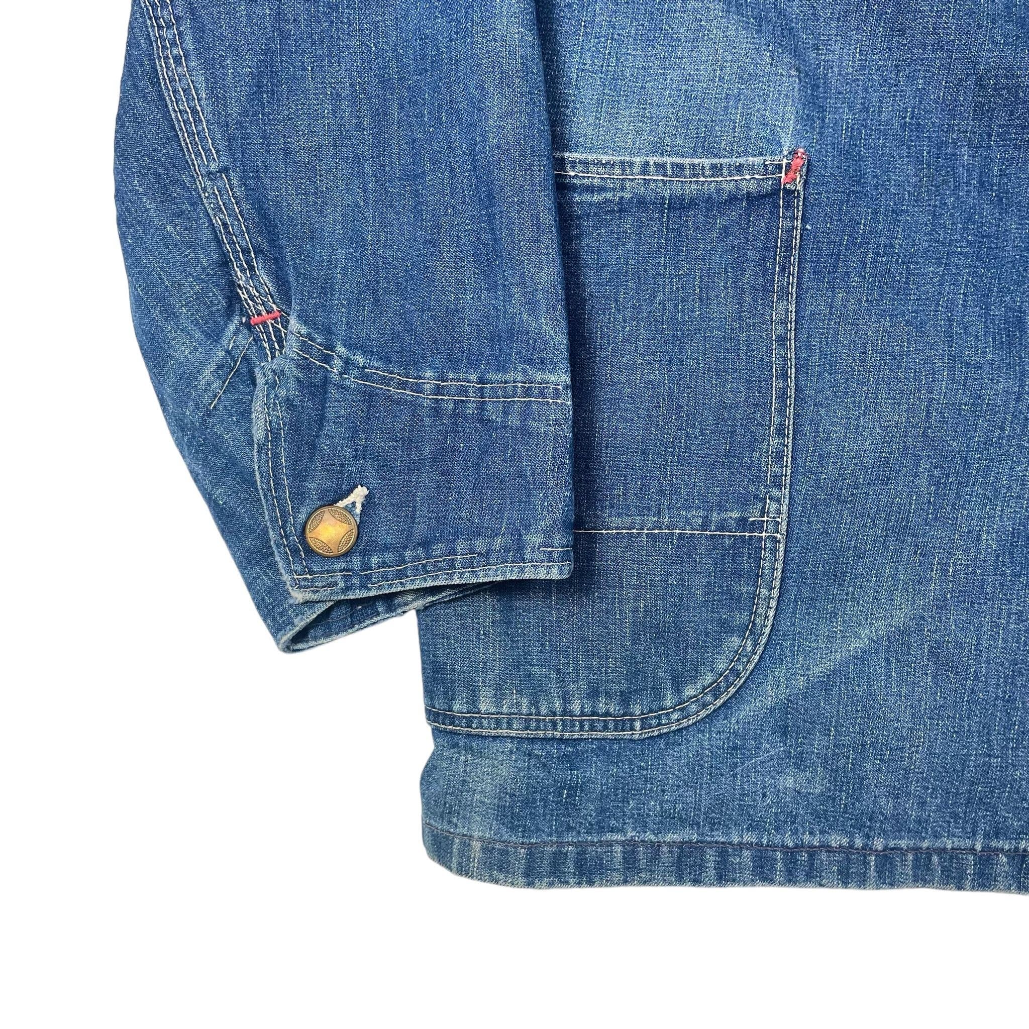1940s Workmaster Denim Chore Coat - Large