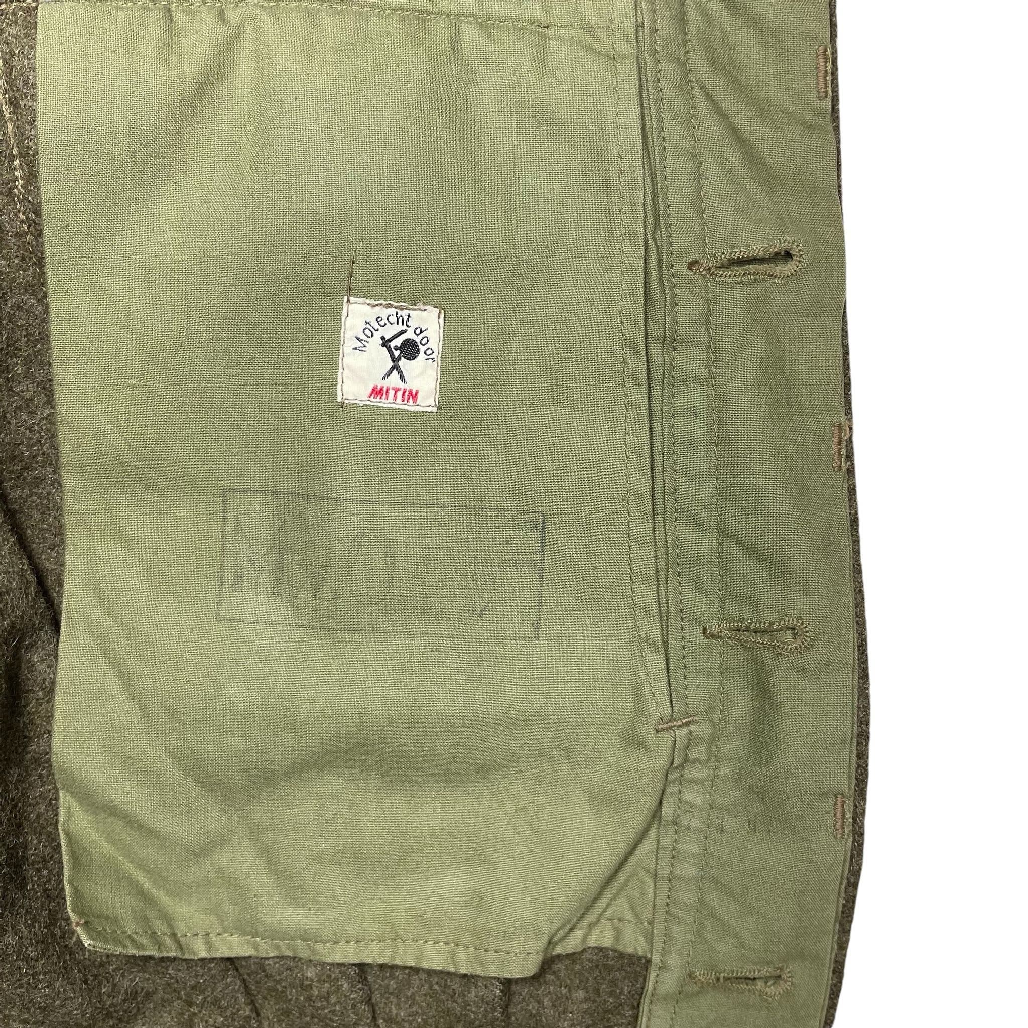 1950s Dutch Army Wool Jacket - Small