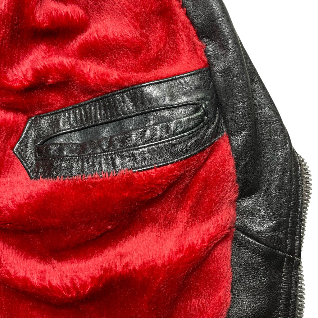 1970s Black Leather Biker Jacket by Texman - Small