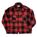 1950s Five Brother Wool Check Zip Jacket - Large
