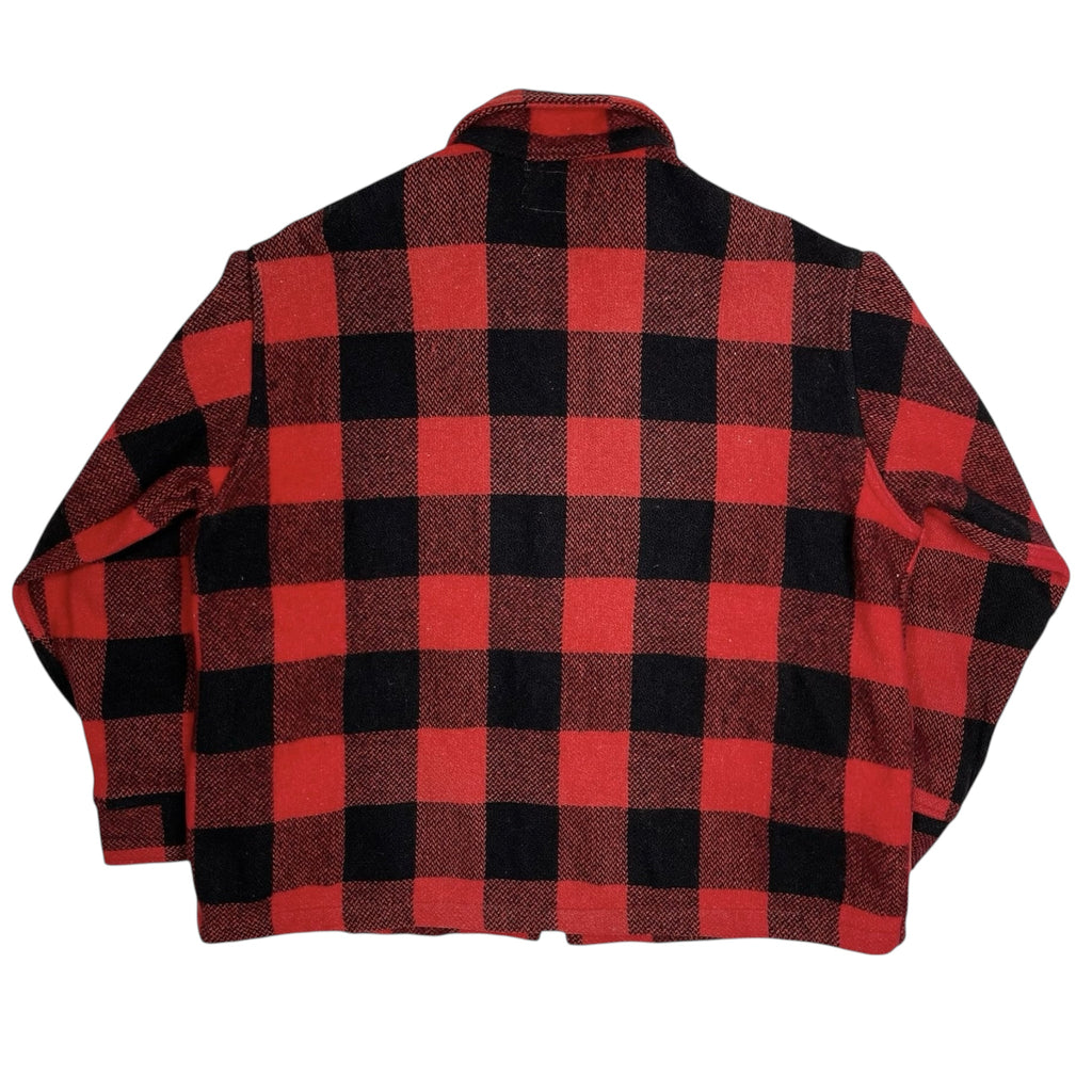 1950s Five Brother Wool Check Zip Jacket - Large