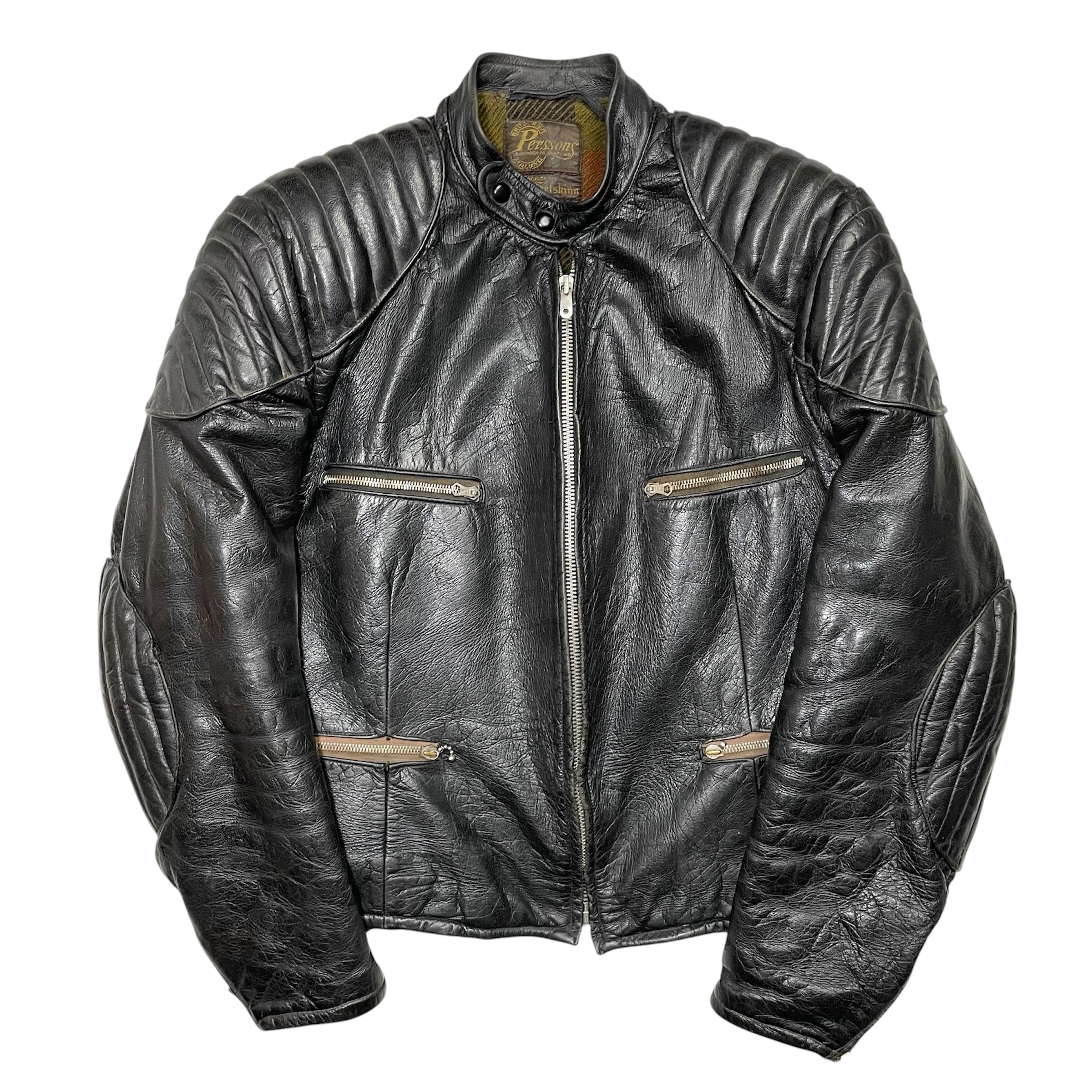 1940s Swedish Goatskin Motorcycle Jacket - Small