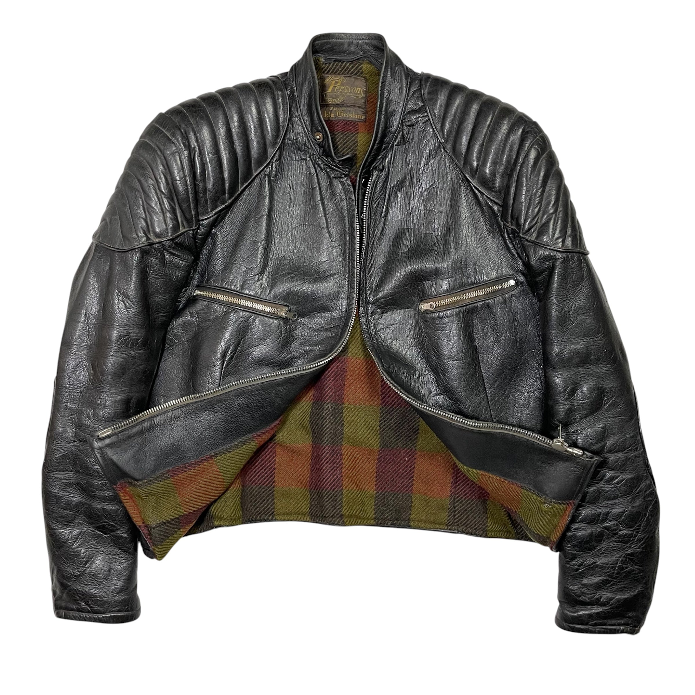 1940s Swedish Goatskin Motorcycle Jacket - Small