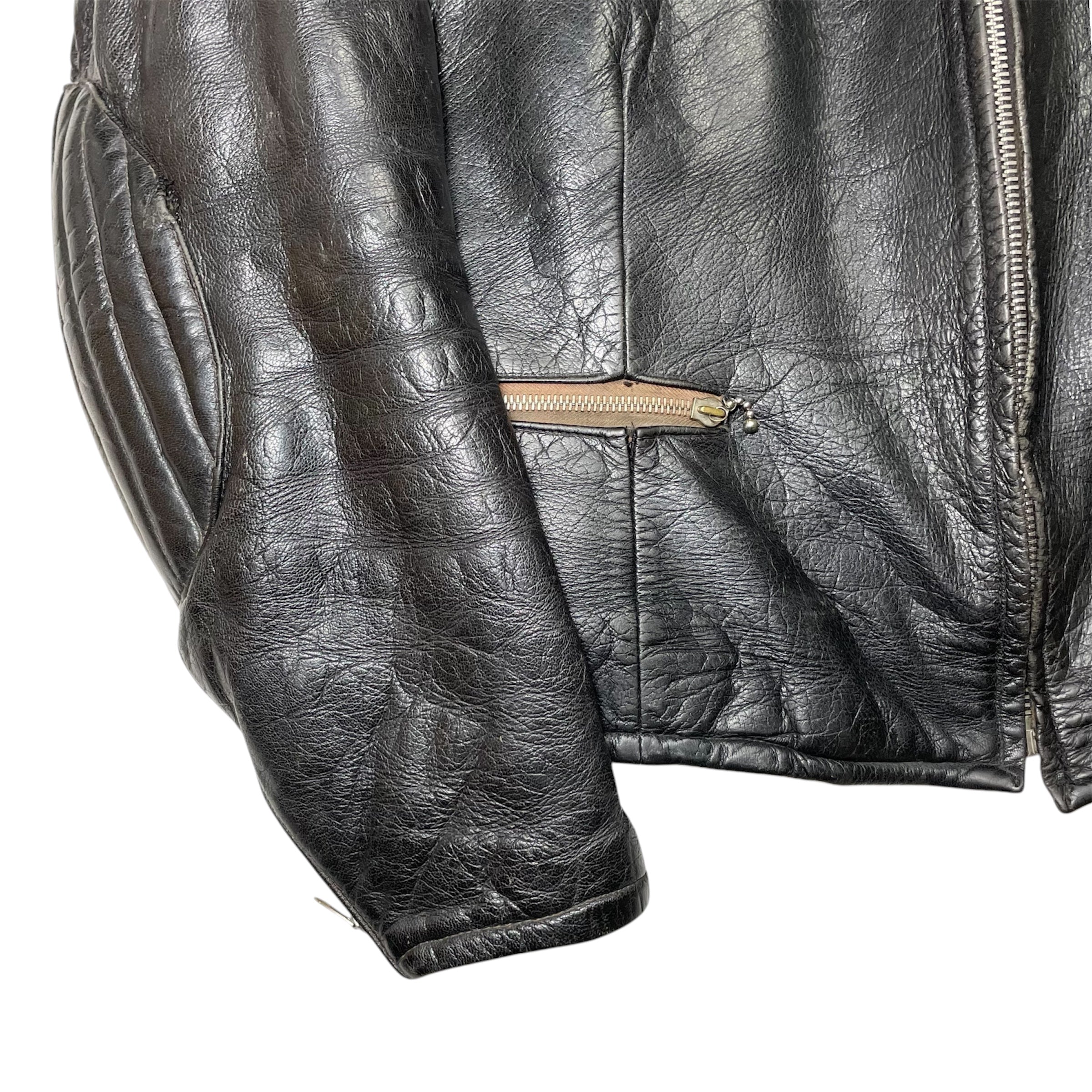 1940s Swedish Goatskin Motorcycle Jacket - Small