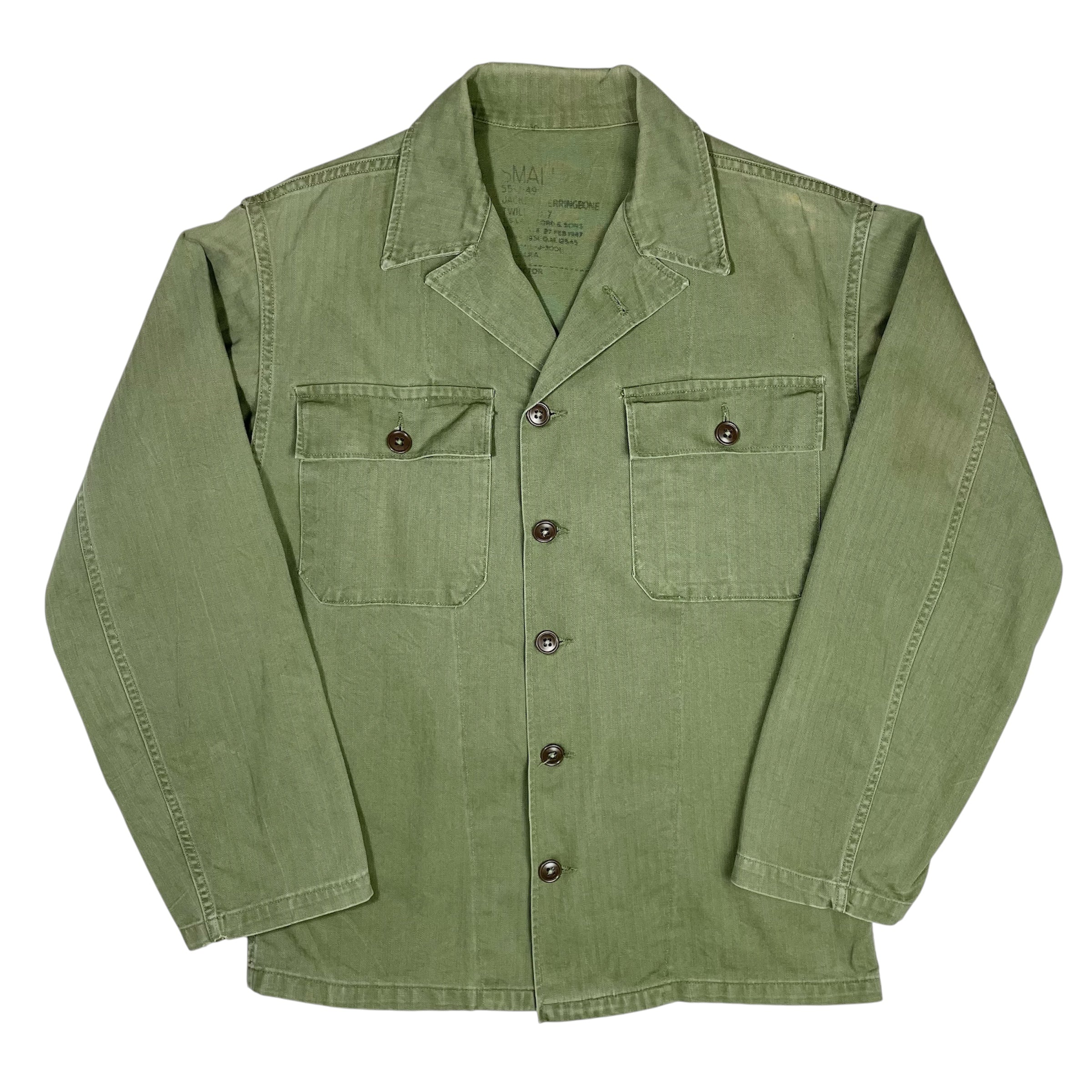 1950s US Army HBT Utility Shirt - Medium