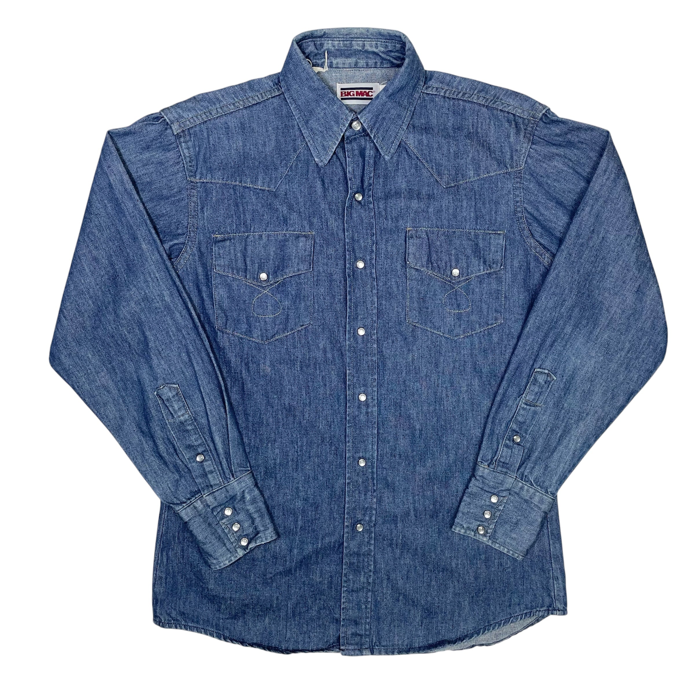 1980s Big Mac Western Denim Shirt - Medium