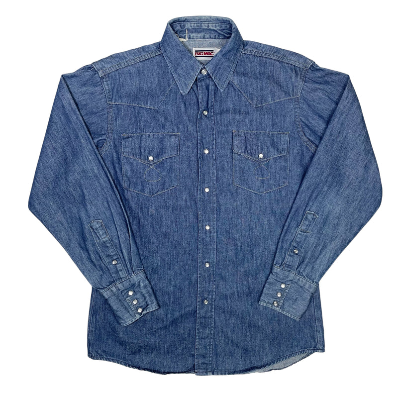 1980s Big Mac Western Denim Shirt - Medium