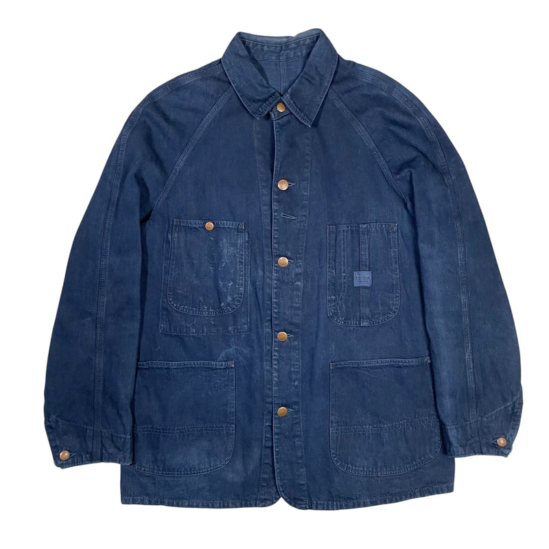 1950s J.C. Penney Co Pay Day Denim Chore Coat - Large