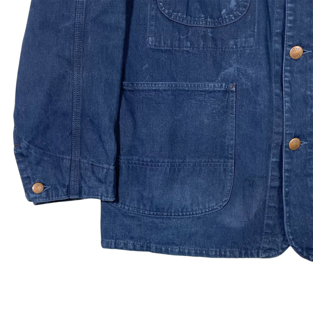 1950s J.C. Penney Co Pay Day Denim Chore Coat - Large