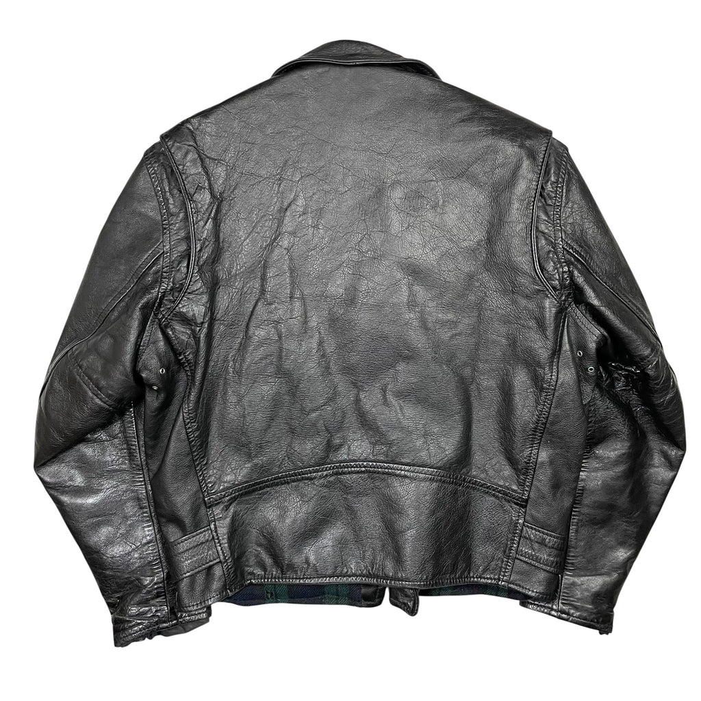 1990s Aero Leather Co Motorcycle Steerhide Leather Jacket - Large
